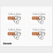 学校のユニークナースギフト 長方形シール (シート)