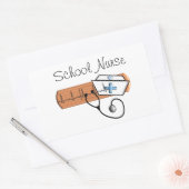 学校のユニークナースギフト 長方形シール (封筒)