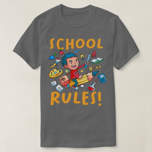 学校のルール先生の最初の日 Tシャツ (デザイン正面)