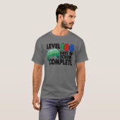 学校のレベル100日がポップ・アートのItゲームを完了10 Tシャツ (正面フル)
