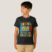 学校のレベル100日のロック解除されたゲームピクセル100 Tシャツ (正面フル)