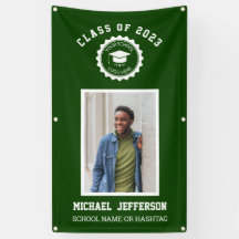 学校のロゴまたはマスコットグリーンフォト卒業