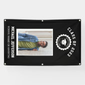 学校のロゴまたはマスコットマルーン写真卒業 横断幕 (横)