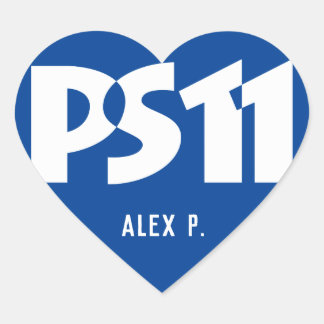 学校のロゴパーソナライズされた名ハート ハートシール