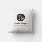 学校のロゴパーソナライズされた高校卒業 クッション (正面)