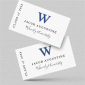 学校のロゴ付きの卒業名カードの挿入 エンクロージャーカード