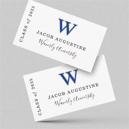 学校のロゴ付きの卒業名カードの挿入 エンクロージャーカード