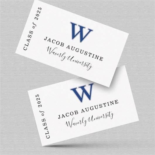 学校のロゴ付きの卒業名カードの挿入 エンクロージャーカード