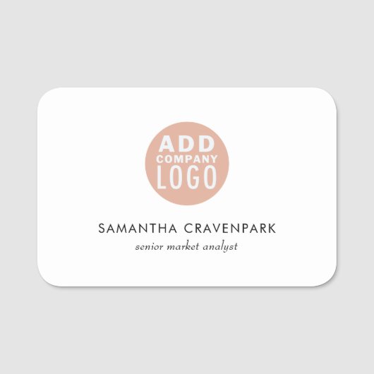 学校のロゴ会社の従業員またはス教えタッフの追加 名札 (正面)