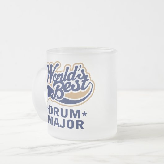 学校の世界の最も最高のな楽隊長ギフト フロストグラスマグカップ (正面左)