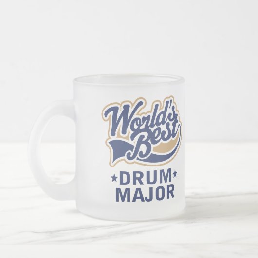 学校の世界の最も最高のな楽隊長ギフト フロストグラスマグカップ (左)