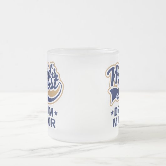 学校の世界の最も最高のな楽隊長ギフト フロストグラスマグカップ (中央)