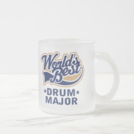 学校の世界の最も最高のな楽隊長ギフト フロストグラスマグカップ (右)