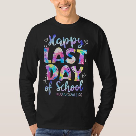 学校の主な人生の合計のパッチィ幸せな最終日 Tシャツ (正面)