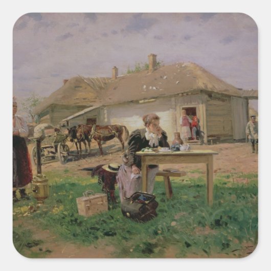 学校の主婦の到達 スクエアシール (正面)