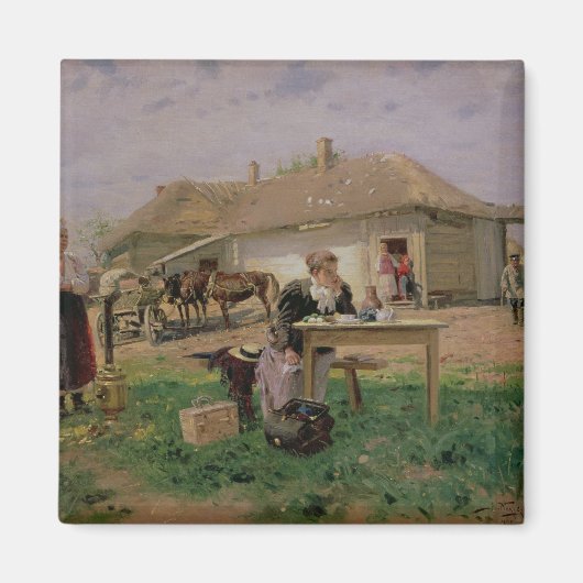 学校の主婦の到達 マグネット (正面)