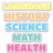 学校の主題のシール，美的 シール (正面)