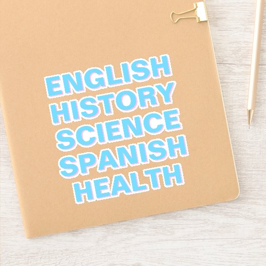 学校の主題のシール,美的 シール (ノートブック)