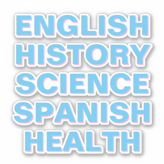 学校の主題のシール，美的 シール (正面)