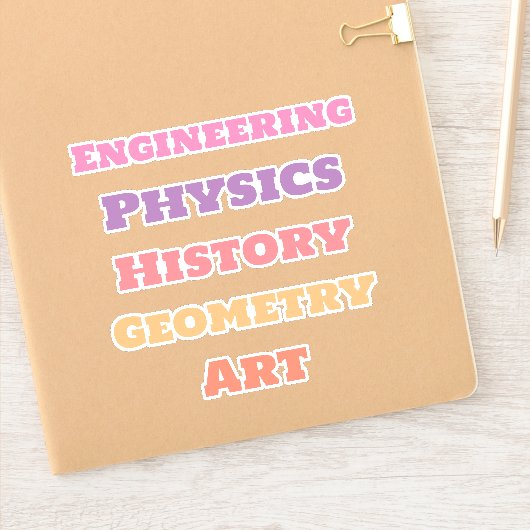 学校の主題のシール，美的 シール (ノートブック)