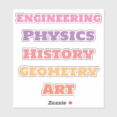 学校の主題のシール，美的 シール (シート)