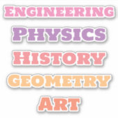 学校の主題のシール，美的 シール (正面)