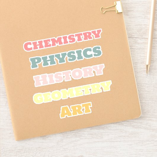 学校の主題のシール，美的 シール (ノートブック)