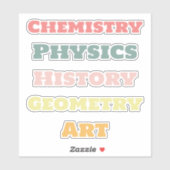 学校の主題のシール，美的 シール (シート)