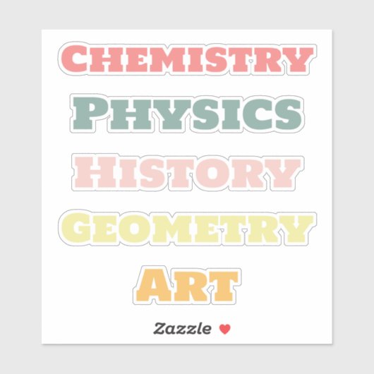 学校の主題のシール，美的 シール (シート)