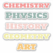 学校の主題のシール，美的 シール (正面)