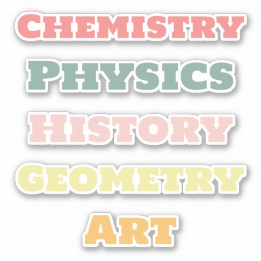 学校の主題のシール，美的 シール (正面)
