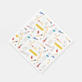 学校の事務用品パターン スタンダードランチョンナプキン (角)