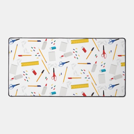 学校の事務用品パターン デスクマット (正面)