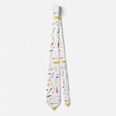 学校の事務用品パターン ネクタイ (正面)