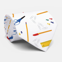 学校の事務用品パターン ネクタイ