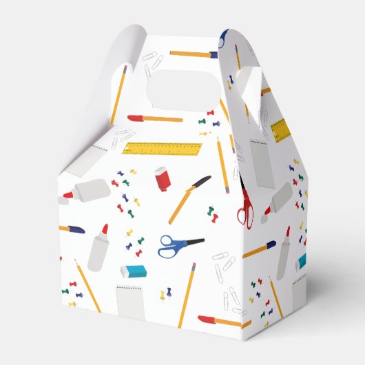 学校の事務用品パターン フェイバーボックス (裏面サイド)