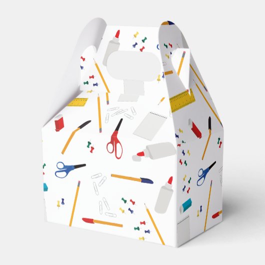 学校の事務用品パターン フェイバーボックス (正面サイド)