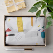 学校の事務用品パターン 薄葉紙 (ギフト)