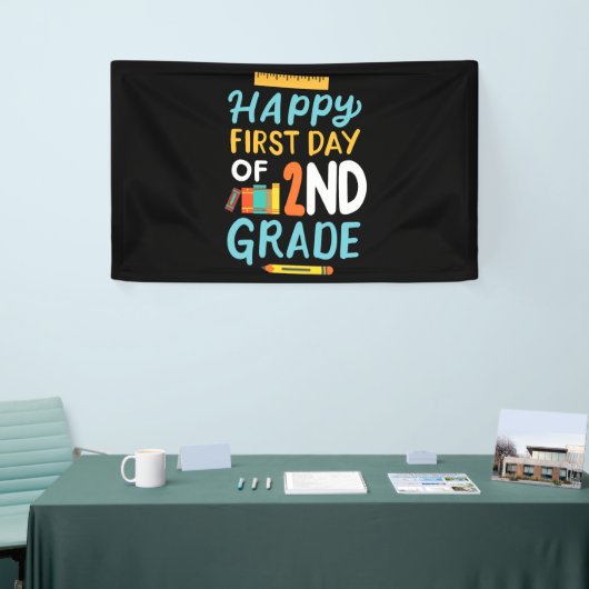 学校の二年生の初日 横断幕 (トレードショー)
