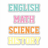 学校の件名シール シール (正面)