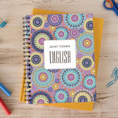 学校の件名(紫パーソナライズされた) ノートブック