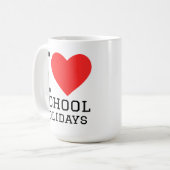 学校の休日が好き コーヒーマグカップ (正面左)