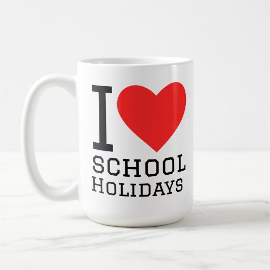 学校の休日が好き コーヒーマグカップ (左)