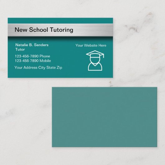 学校の個別指導の教育 名刺 (正面/裏面)