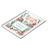学校の備品と先生のメモイラスト ノートブック (左側)