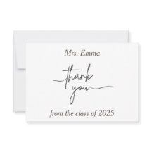 学校の先生ありがとうグリーティングギフトカード