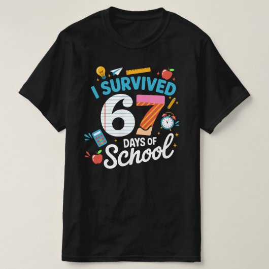 学校の先生と生徒の67日間を乗り切った Tシャツ (デザイン正面)