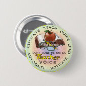 学校の先生の声 缶バッジ (正面&裏面)