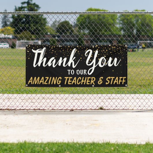 学校の先生の評価週 横断幕 (インサイチュ)