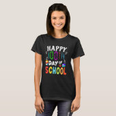 学校の先生や学生料金の幸せ100日目 Tシャツ (正面フル)